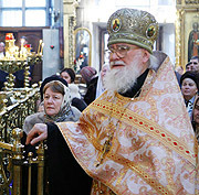 Святейший Патриарх Алексий поздравил настоятеля Богоявленского собора протопресвитера Матфея Стаднюка с днем тезоименитства